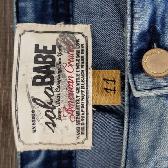 NWT Soho Babe Juniors Distressed Moto Jeans Size 11 - Picture 6 of 10